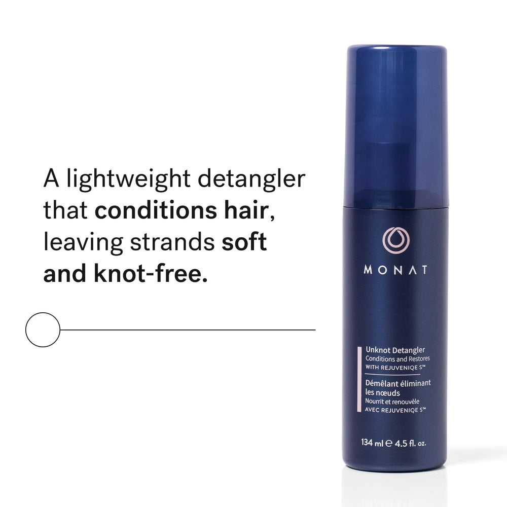 MONAT démêlant offre un démêlage instantané pour cheveux lisses.