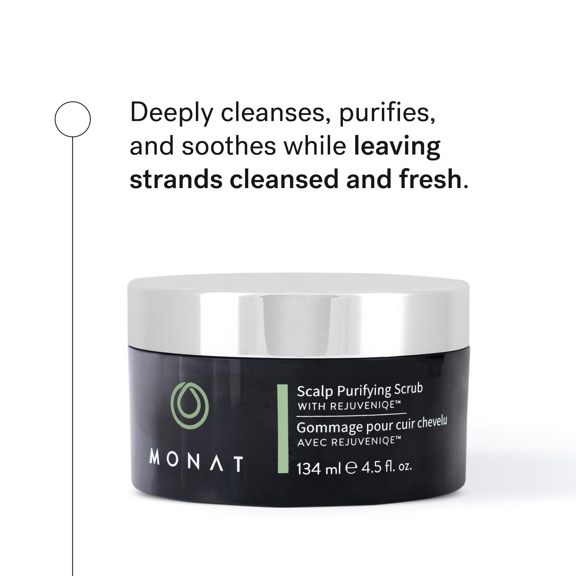 MONAT Gommage purifiant – texture crème prête à l'exfoliation du cuir chevelu.