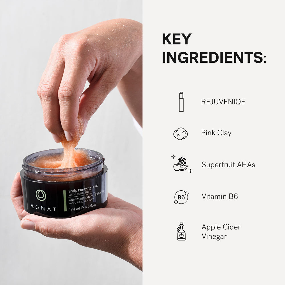 MONAT Gommage purifiant – ingrédients naturels AHAs et vitamine B6 pour purifier et nourrir.