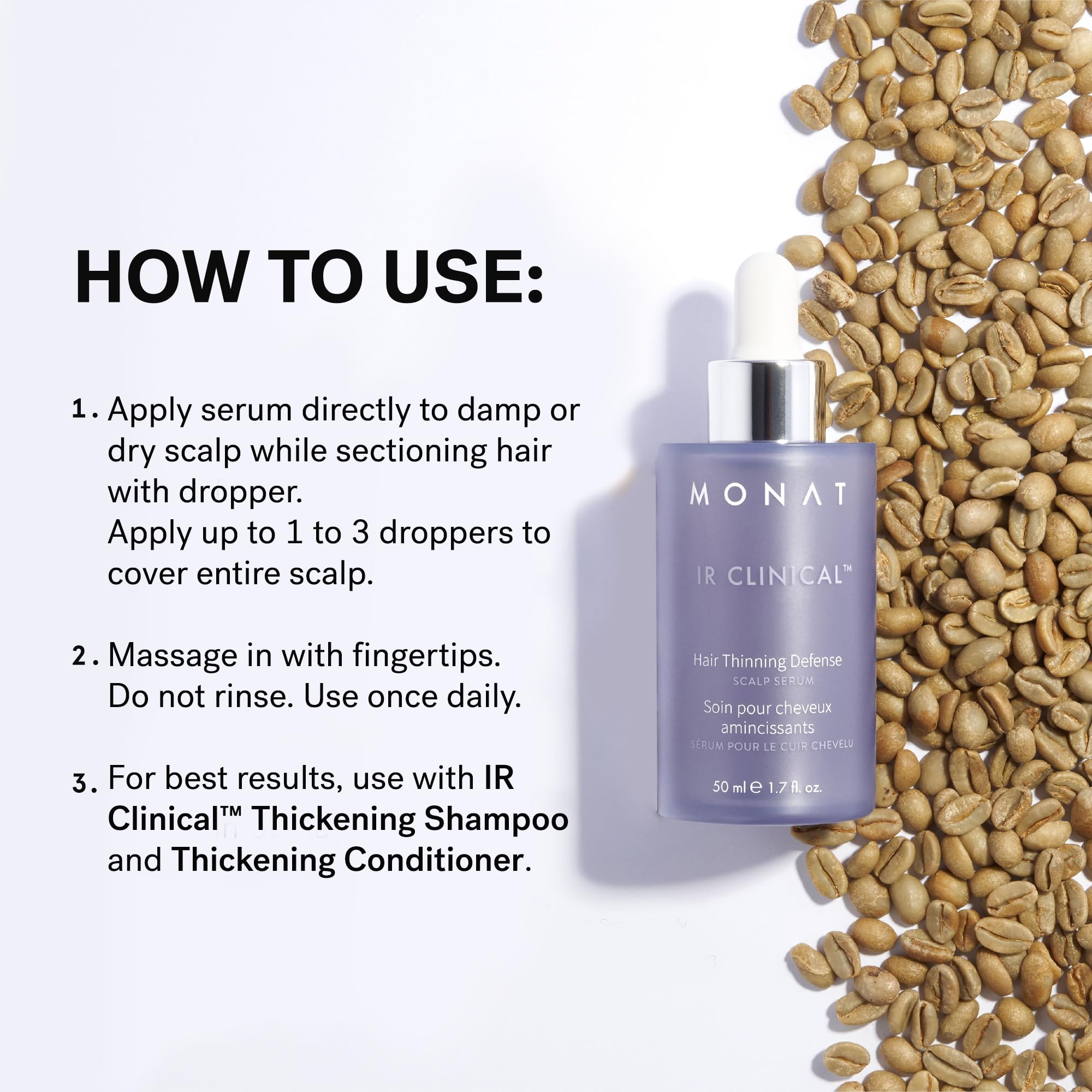 MONAT IR Clinical Serum Defense, sensation rafraîchissante et non grasse après chaque utilisation.