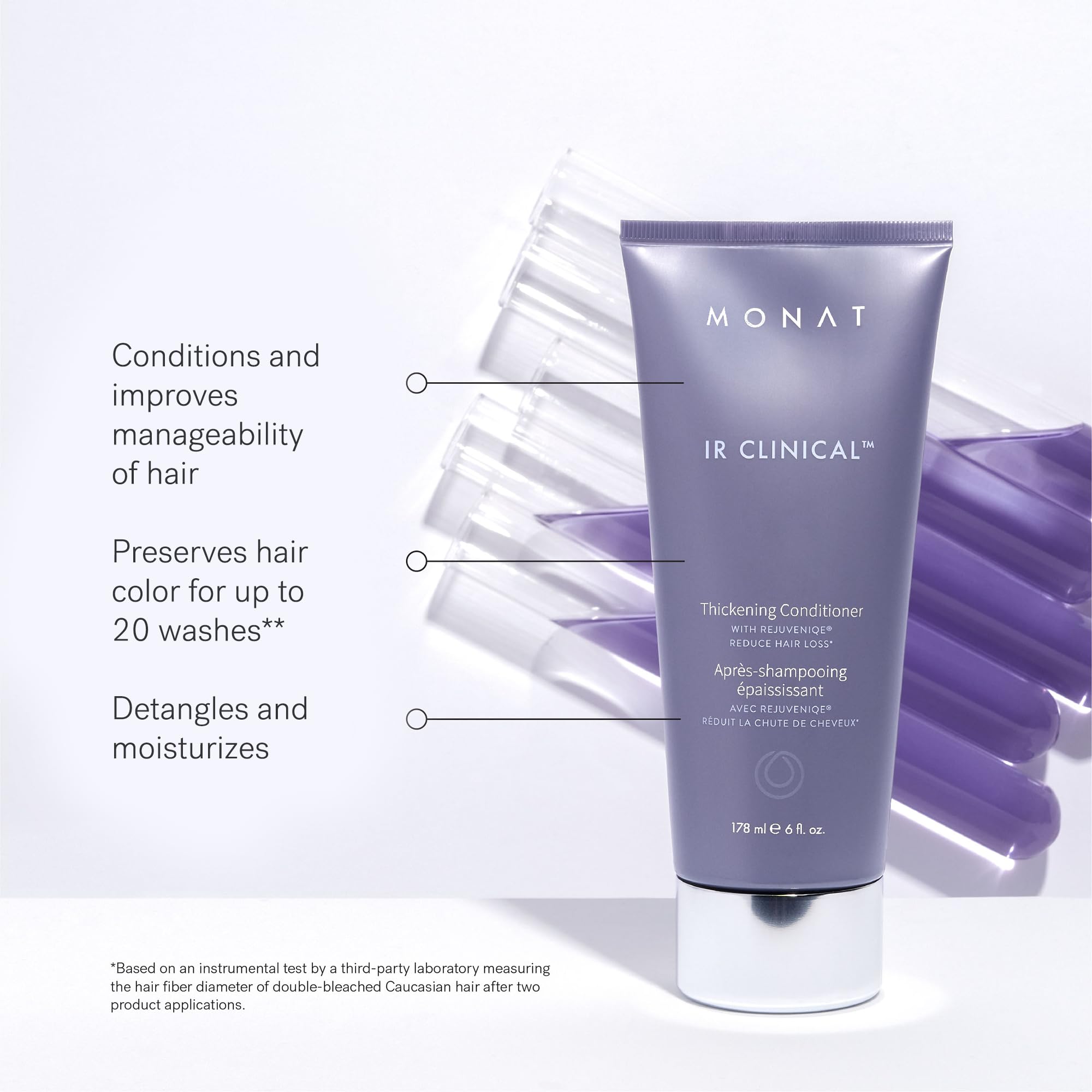 MONAT IR Clinical System – emballage vegan et cruelty-free, choix éthique.