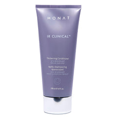 MONAT IR Clinical Thickening Conditioner – Bouteille et etiquette montrant un soin vegan sans sulfates pour cheveux.