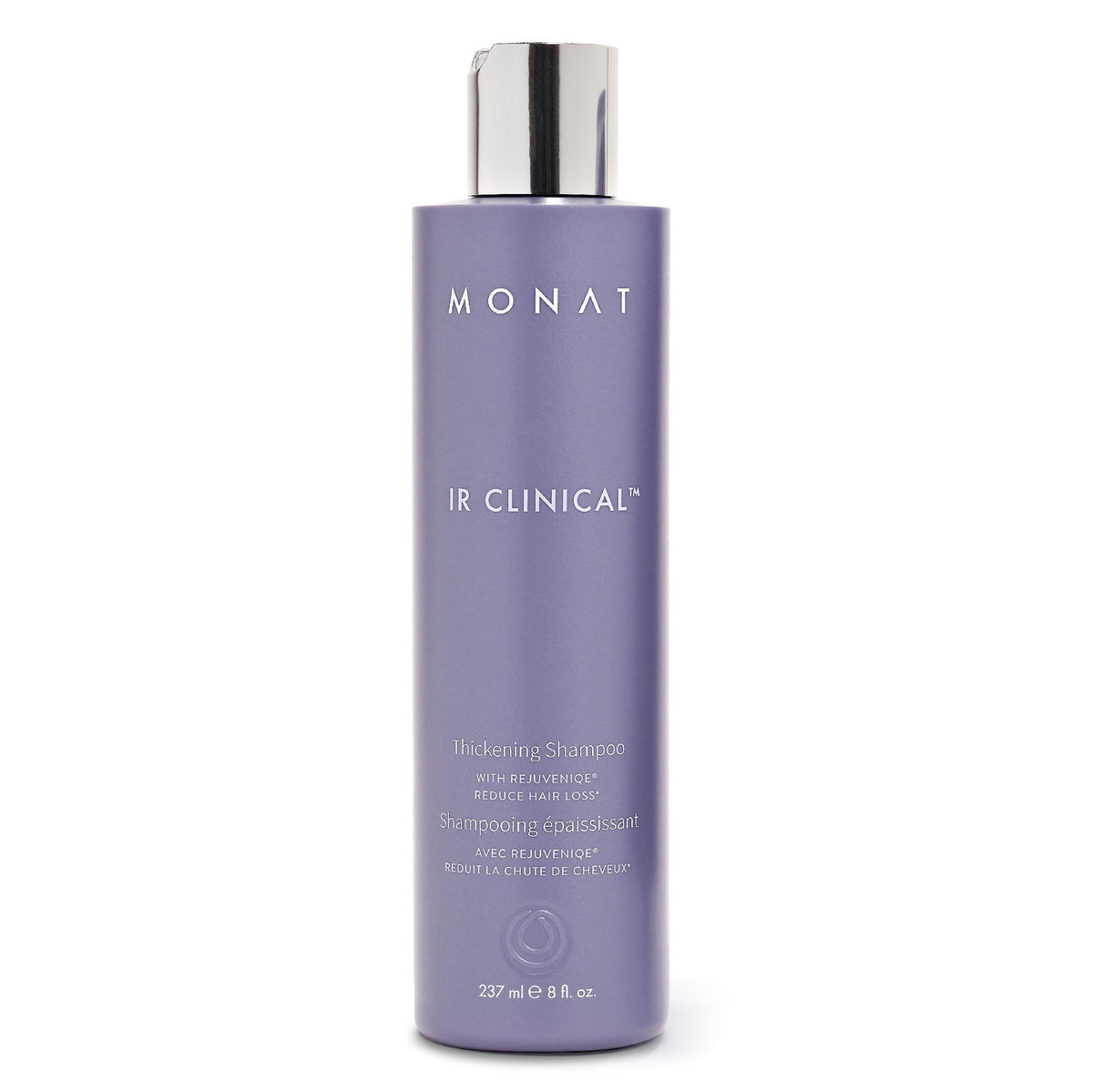MONAT IR Clinique Shampoing - bouteille visible, idéal pour démarrer une routine volumisante