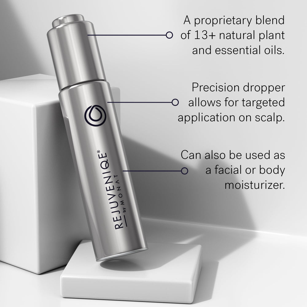 MONAT REJUVENIQE – huile-cheveux-frisottis : aide à lisser les mèches.