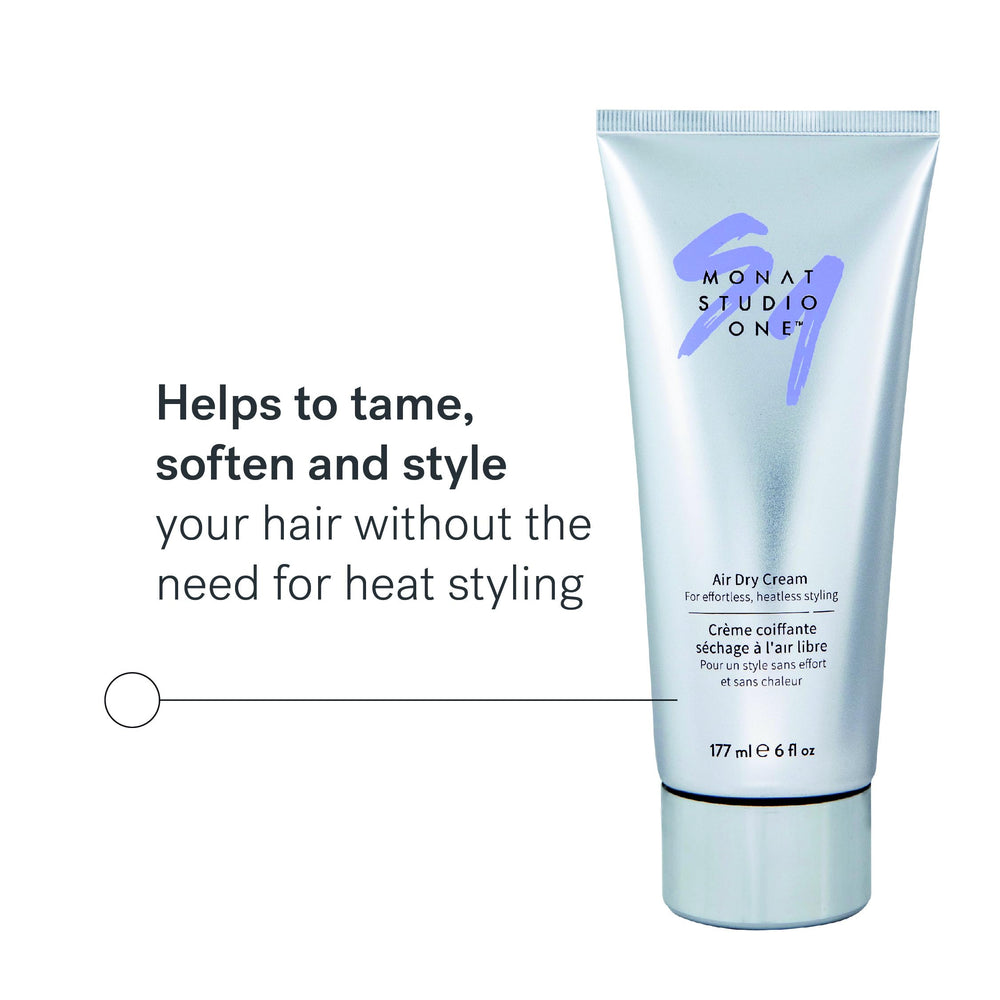 MONAT Studio One Air Dry Cream – texture crémeuse douce idéale pour une tenue naturelle.
