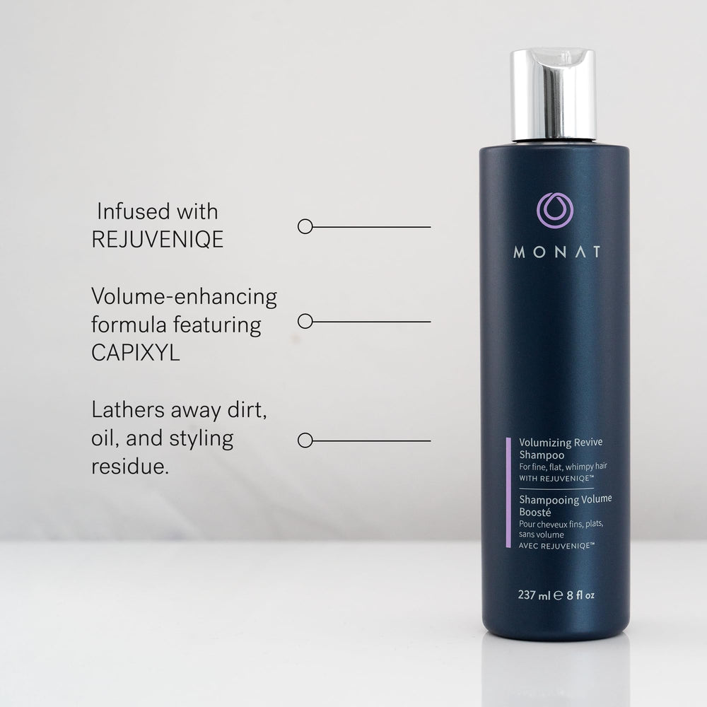 MONAT Texture cheveux après utilisation, douceur et souplesse visibles.