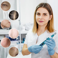 MONESAO Derma Roller, prise ergonomique, utilisation confortable.