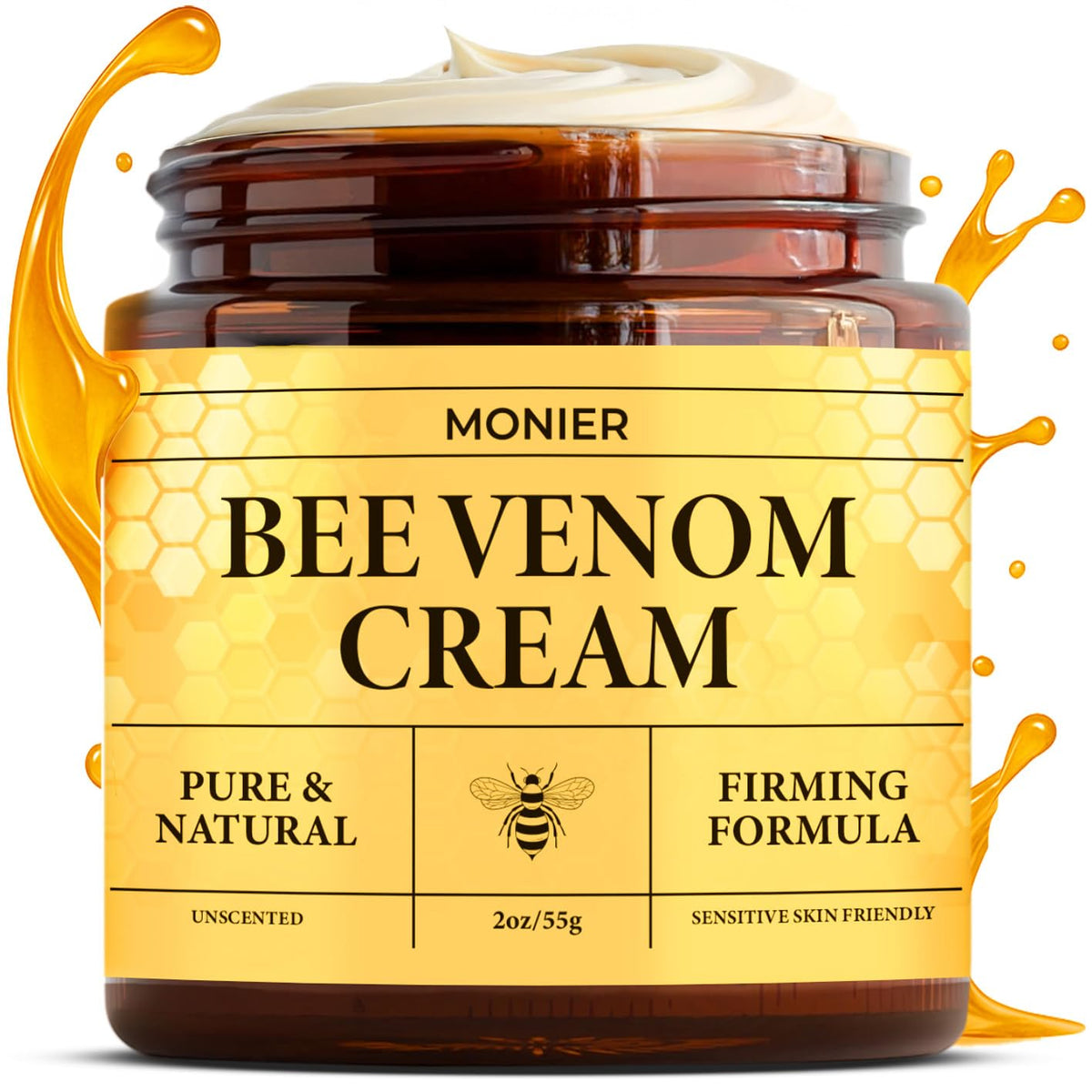 MONIER Crème Venin d’Abeille – bouteille élégante avec hydratation durable.