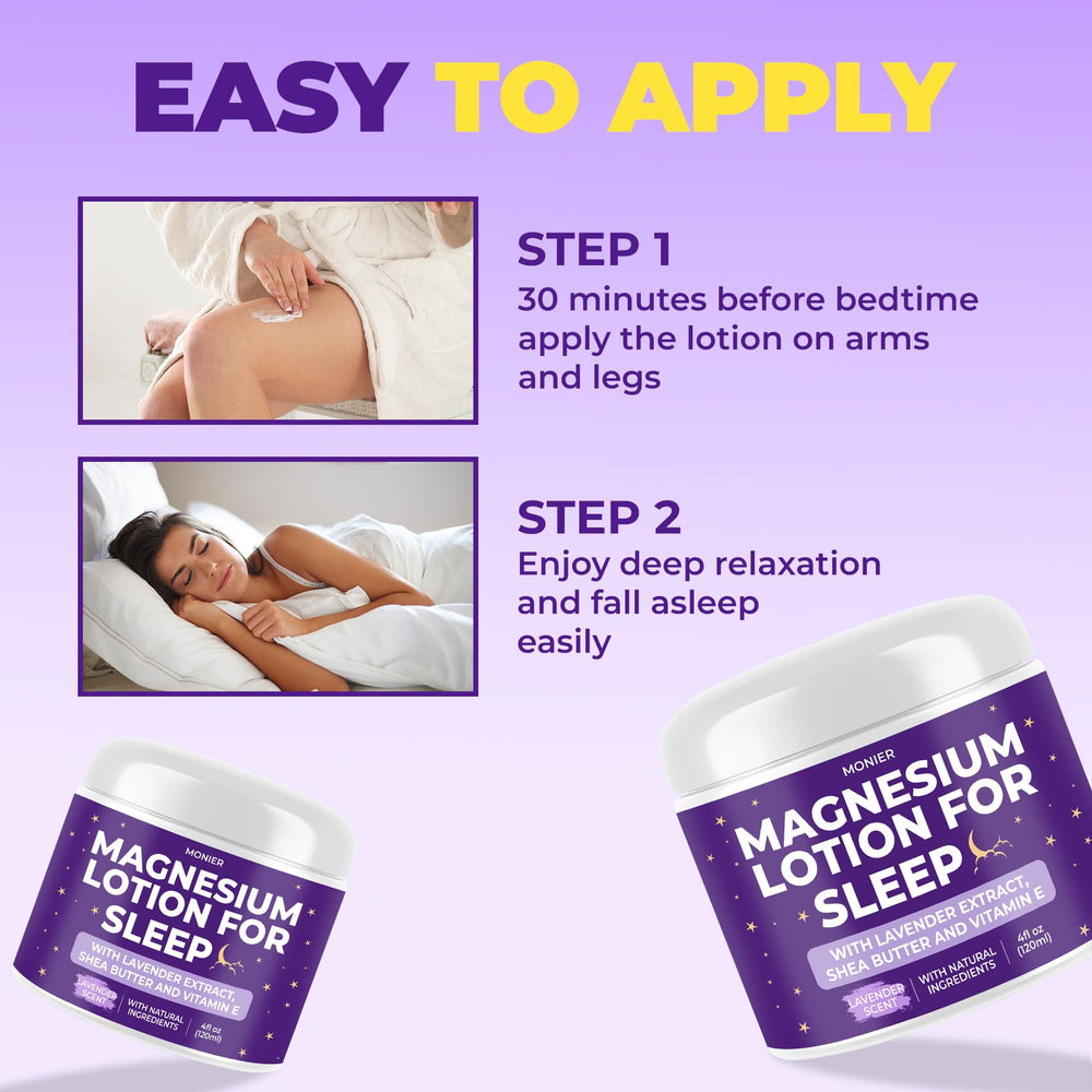 MONIER Lotion Magnesium Sommeil, lavande aromathérapie, détente nocturne.