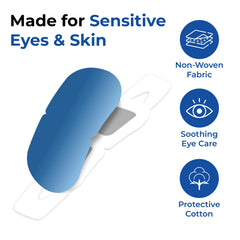 MONIER masque oculaire à vapeur ouvert montrant le tissu doux.