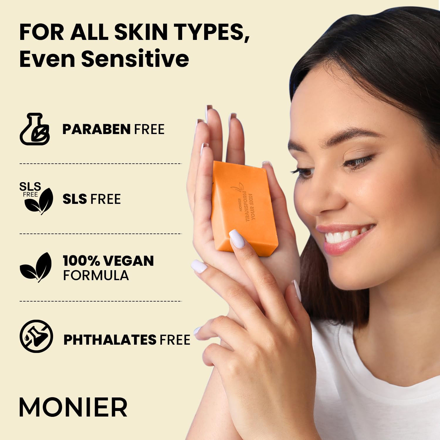 Monier Savon Kojique – Texture Mousse Rich: mousse onctueuse et luxueuse.