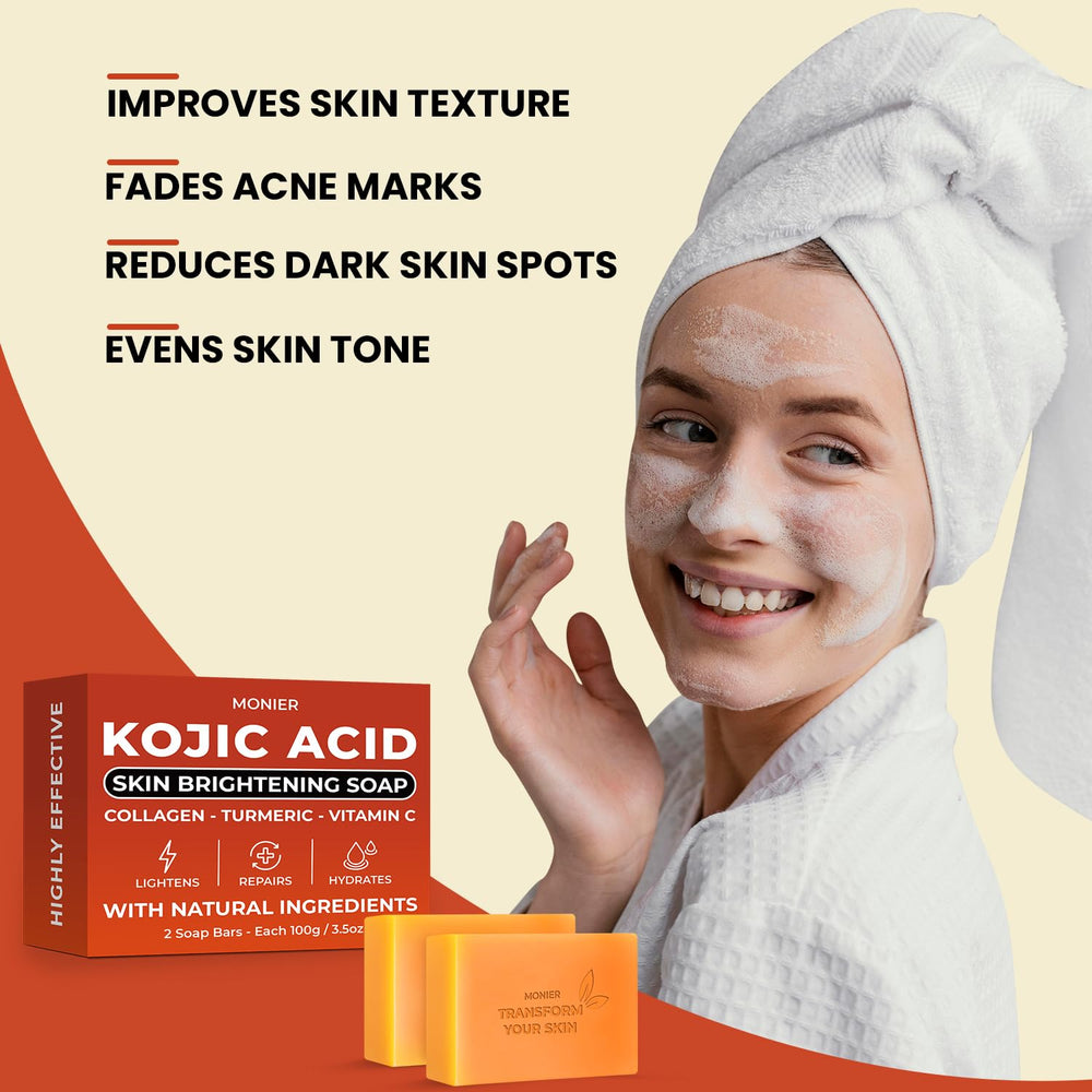 Monier Savon Kojique – Vitamine C/E: nourrit et éclaire les zones sombres.