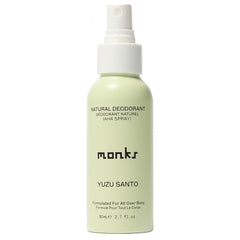 Monks déodorant spray bouteille naturelle avec fraîcheur durable
