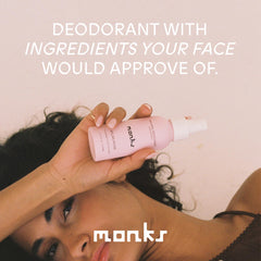 Monks déodorant spray ingrédients bio respectant peau sensible