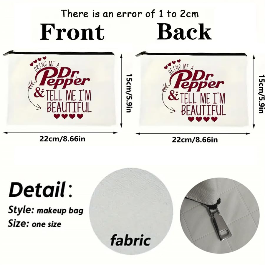 Pochette MONNYCAR Dr Pepper humour, matière canvas et polyester robuste pour durer en voyage.