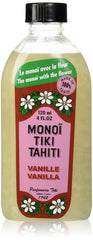 Monoi Tiare Tahiti huile vanille bouteille, hydratation légère et parfum discret.