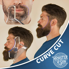 Monster&Son outil-modelage barbe transparent facilite un taillage précis.