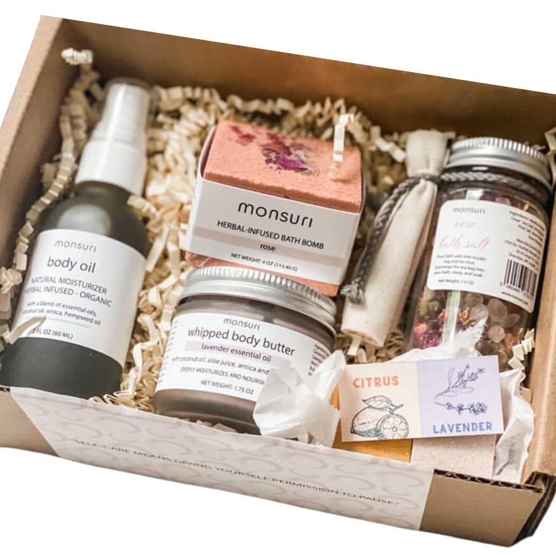 Coffret bien-être Monsuri pour maman, idéal pour un moment de détente à la maison.
