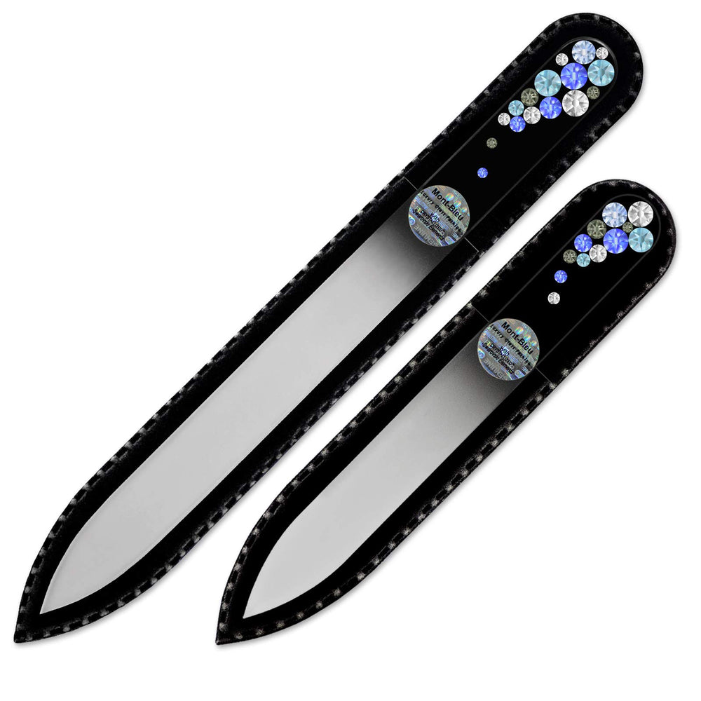 Mont Bleu ensemble de deux limettes cristal noir, pratique pour des ongles parfaitement soignés.