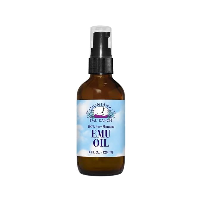 Huile non comédogène de Montana Emu Ranch soutenant l'hydratation et l'élasticité de la peau.