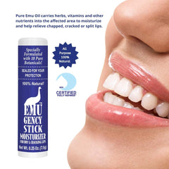 Montana Gold EMUgency Stick application facile sur lèvres et peau sèche.