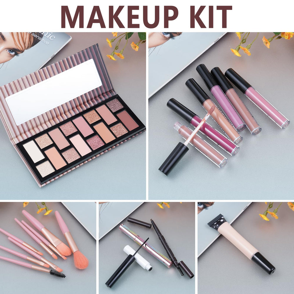 Moobirlet kit maquillage ado etui voyage, parfait pour la maison, le sac et les voyages.