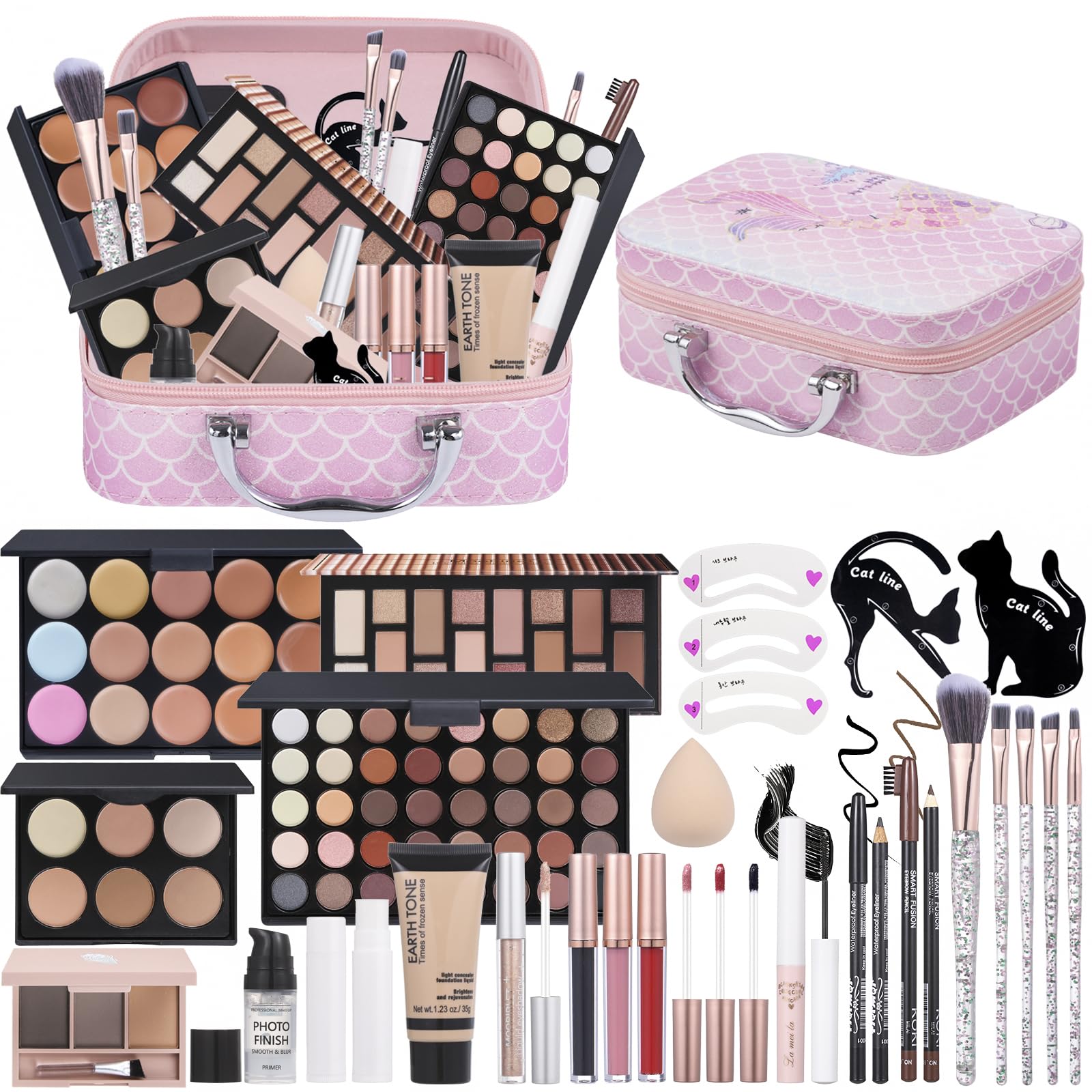 Moobirlet kit maquillage voyage: trousse compacte idéale pour la route et les escapades.