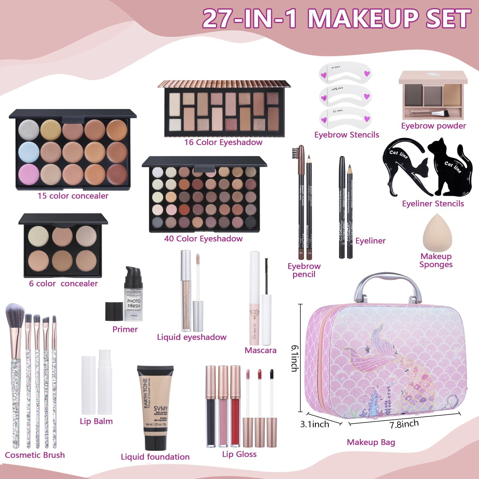 Moobirlet palettes yeux 56 teintes pour des looks variés du neutre au scintillant.