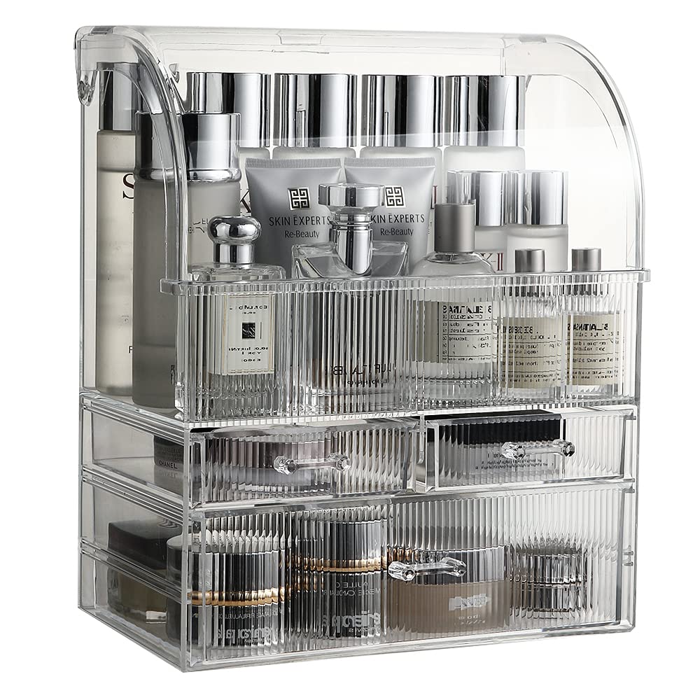MOOCHI Organisateur cosmétique grand modèle, vue avant, rangement clair et élégant.