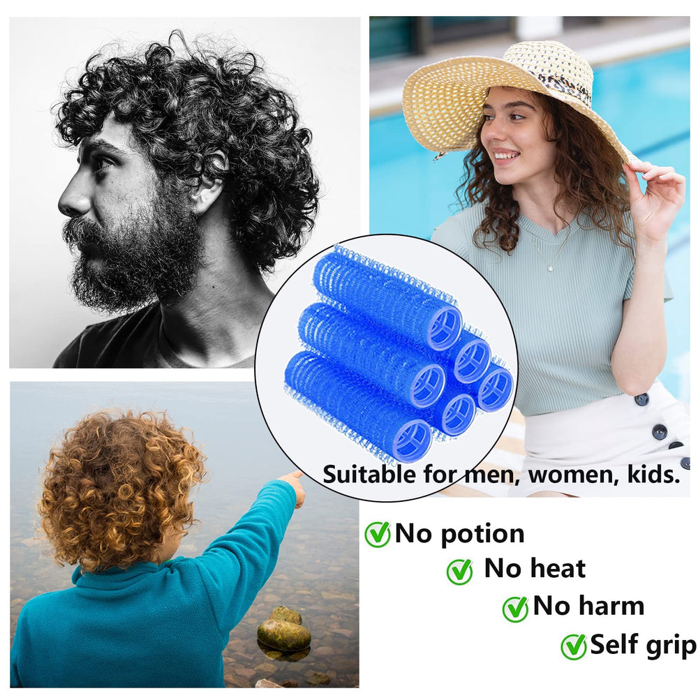 MOODKEY coiffure rapide avec rouleaux sans chaleur, idéal pour matin pressé.
