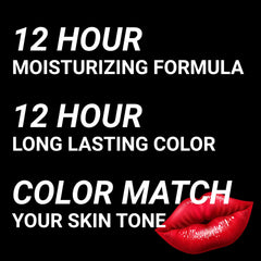MOODmatcher rouge à lèvres finition anti-transfert offrant une couleur durable.
