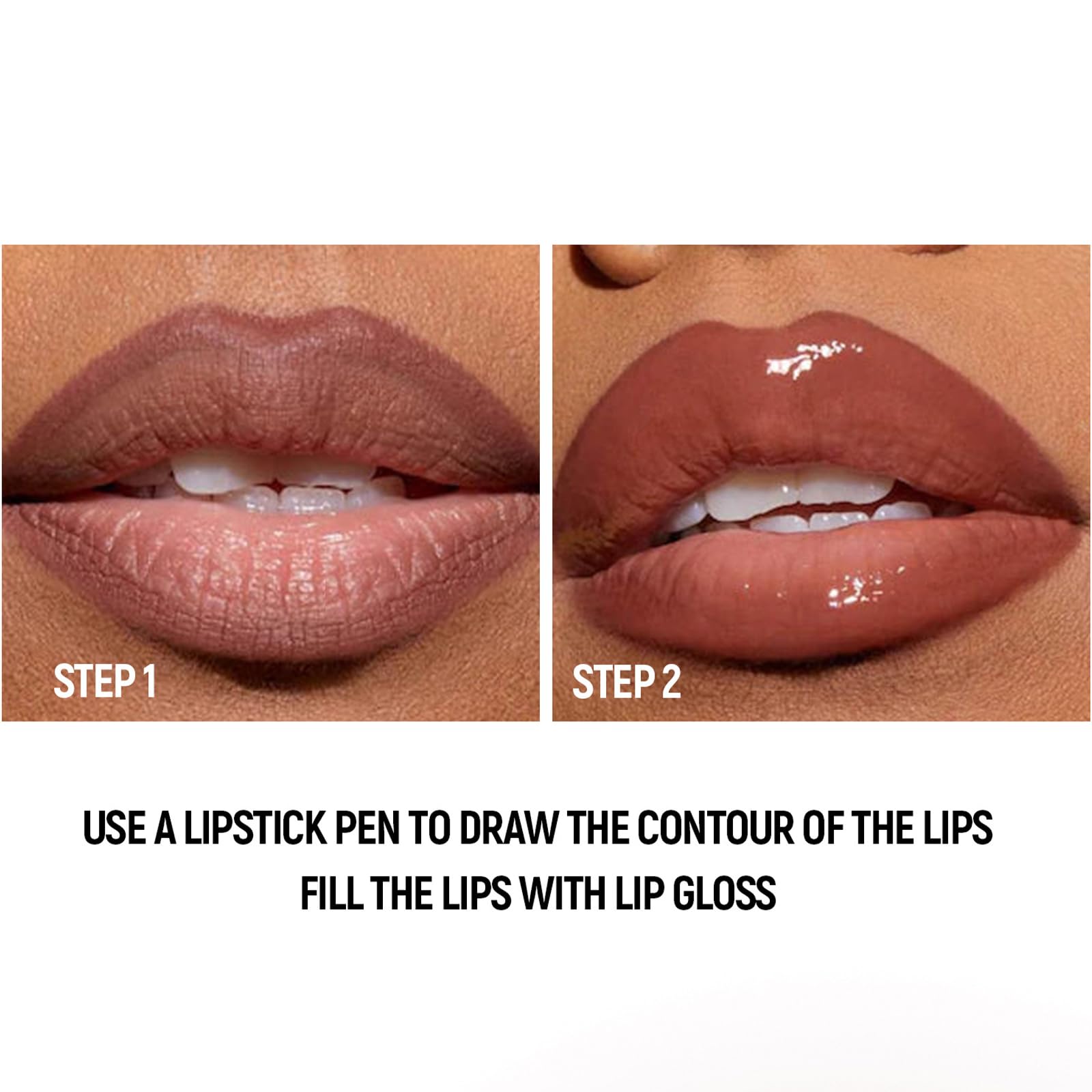 MooGlamor gloss hydratant fini brillant sans effet collant.