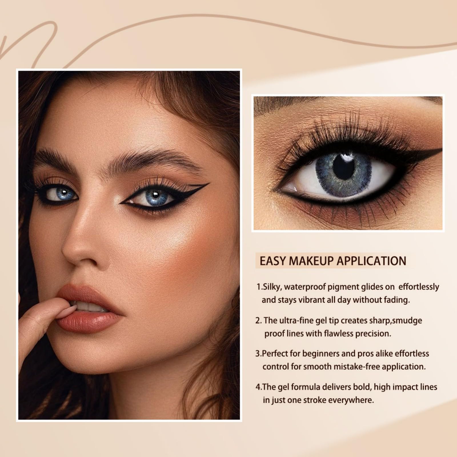 MooGlamor brun gel eyeliner rétractable pour looks polyvalents