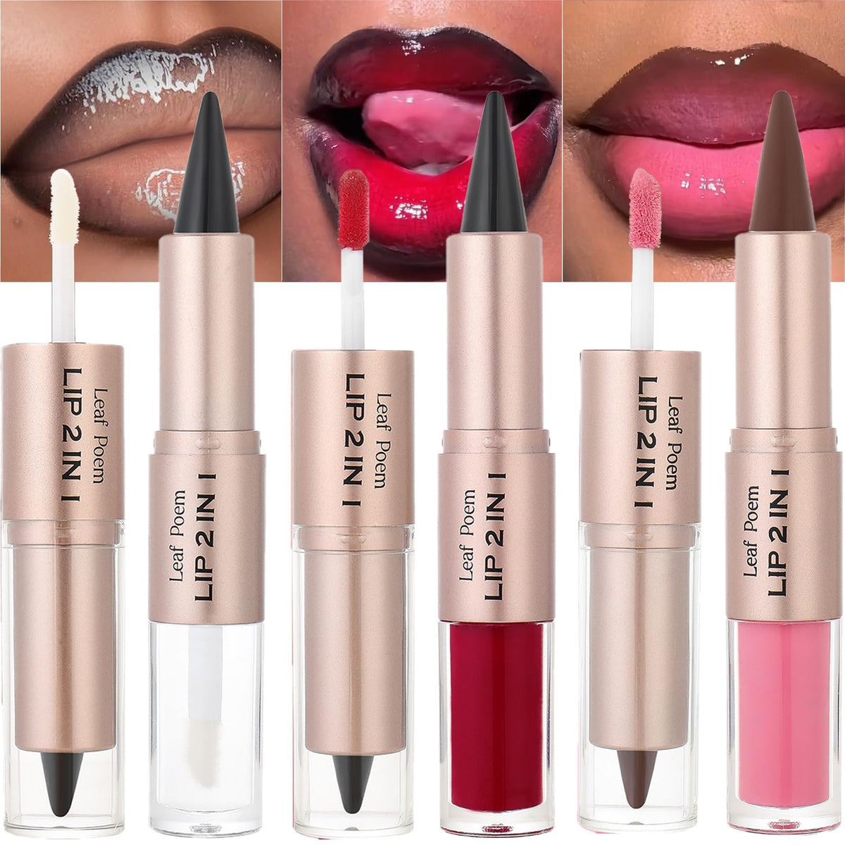 MooGlamor crayon-levres et gloss 2 en 1 pour definir et hydrater les levres