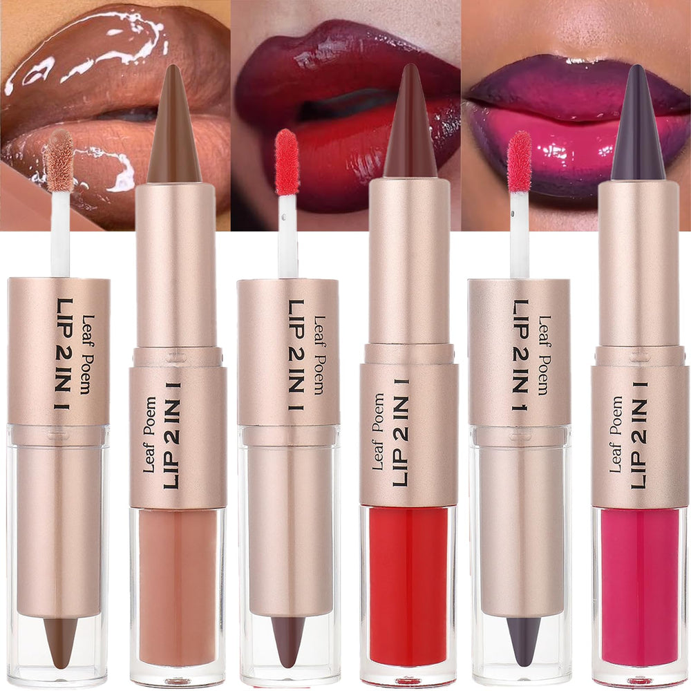 Ensemble MooGlamor 3 pièces, crayon et gloss pour contour précis et brillance durable.