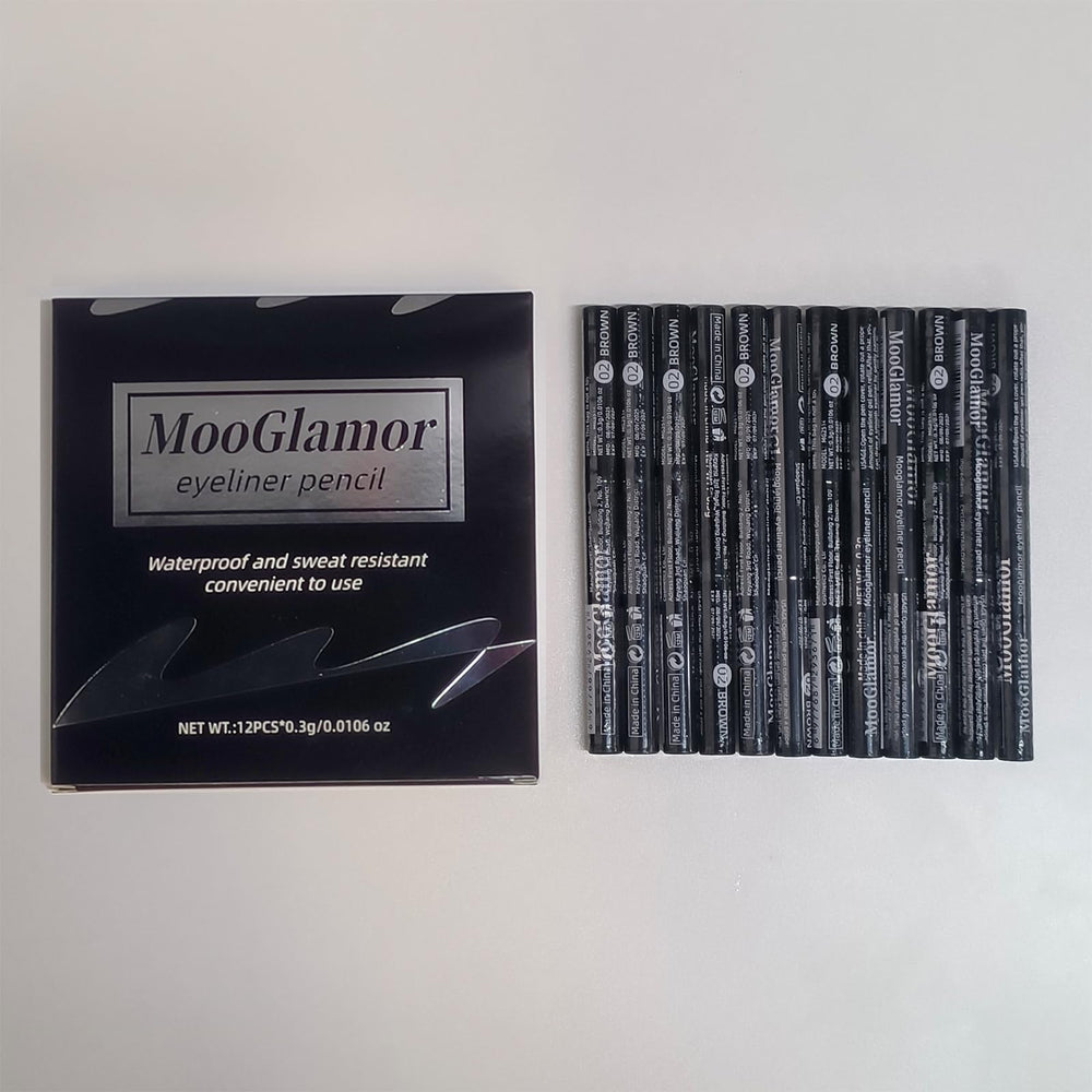 MooGlamor ensemble 12 crayons noir et brun pour différents styles
