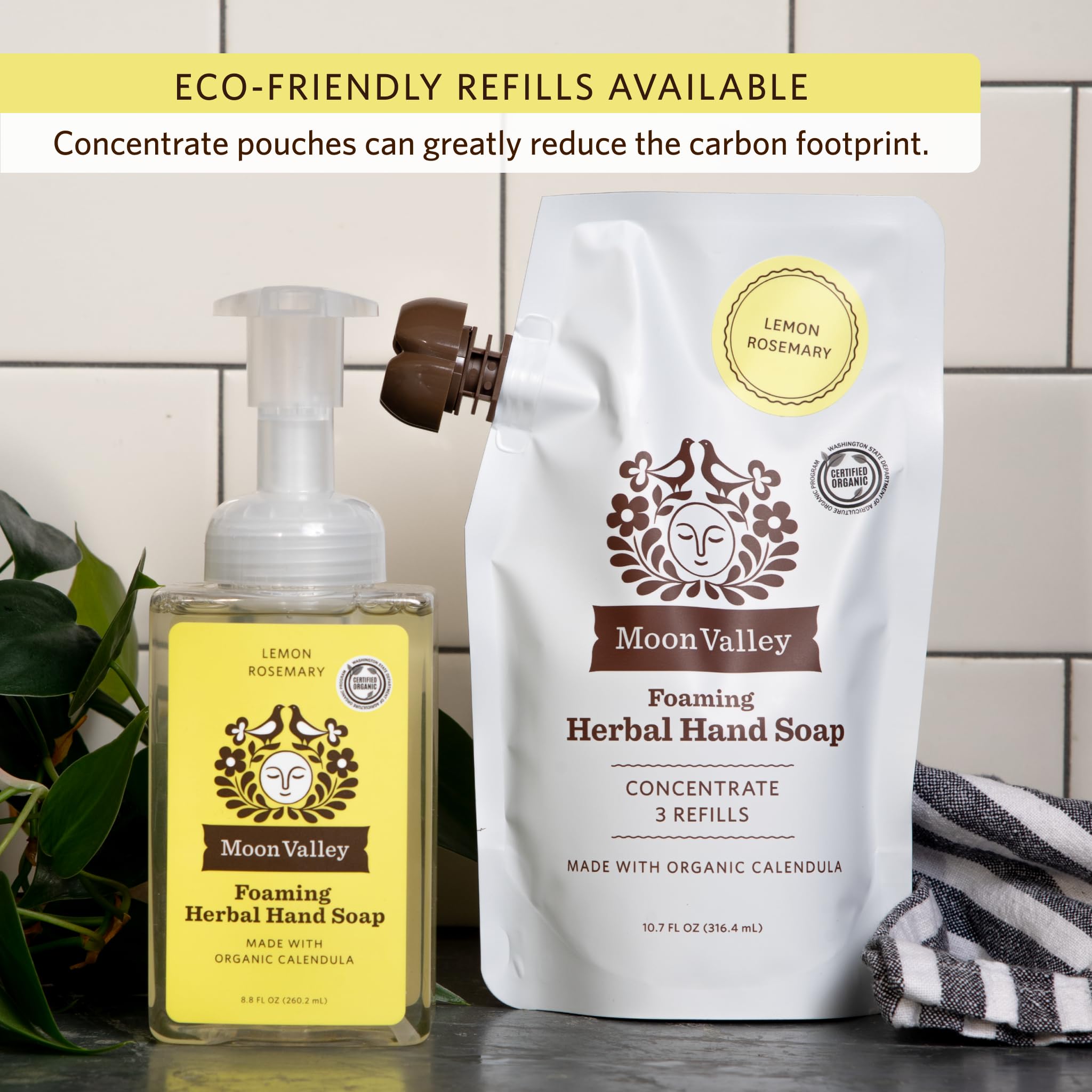 Moon Valley Organics Arôme citron romarin, parfum frais et revitalisant pour les mains