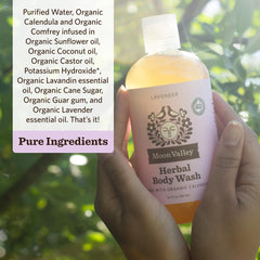 Moon Valley Organics Douche Lavande: arôme lavande relaxant pour spa à domicile.