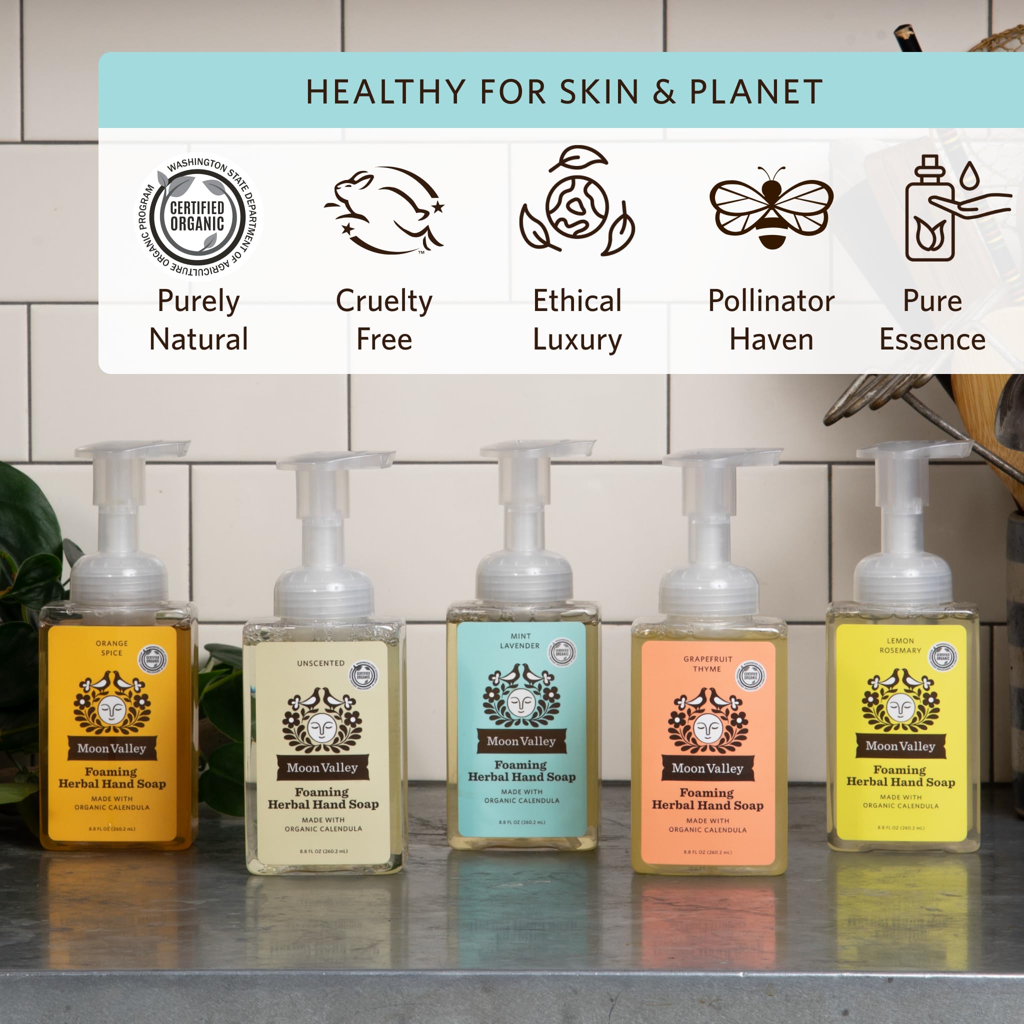 Moon Valley Organics emballage recyclable – bouteille conçue pour le recyclage
