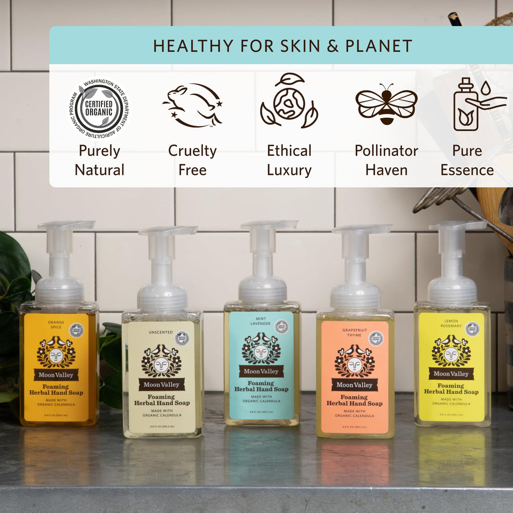 Moon Valley Organics emballage recyclable – bouteille conçue pour le recyclage