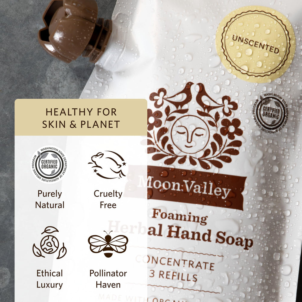 Moon Valley Organics emballage recyclable, réduction des déchets plastiques