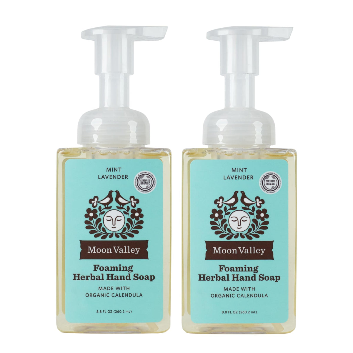 Moon Valley Organics pack double – savon moussant menthe lavande, pratique et économique