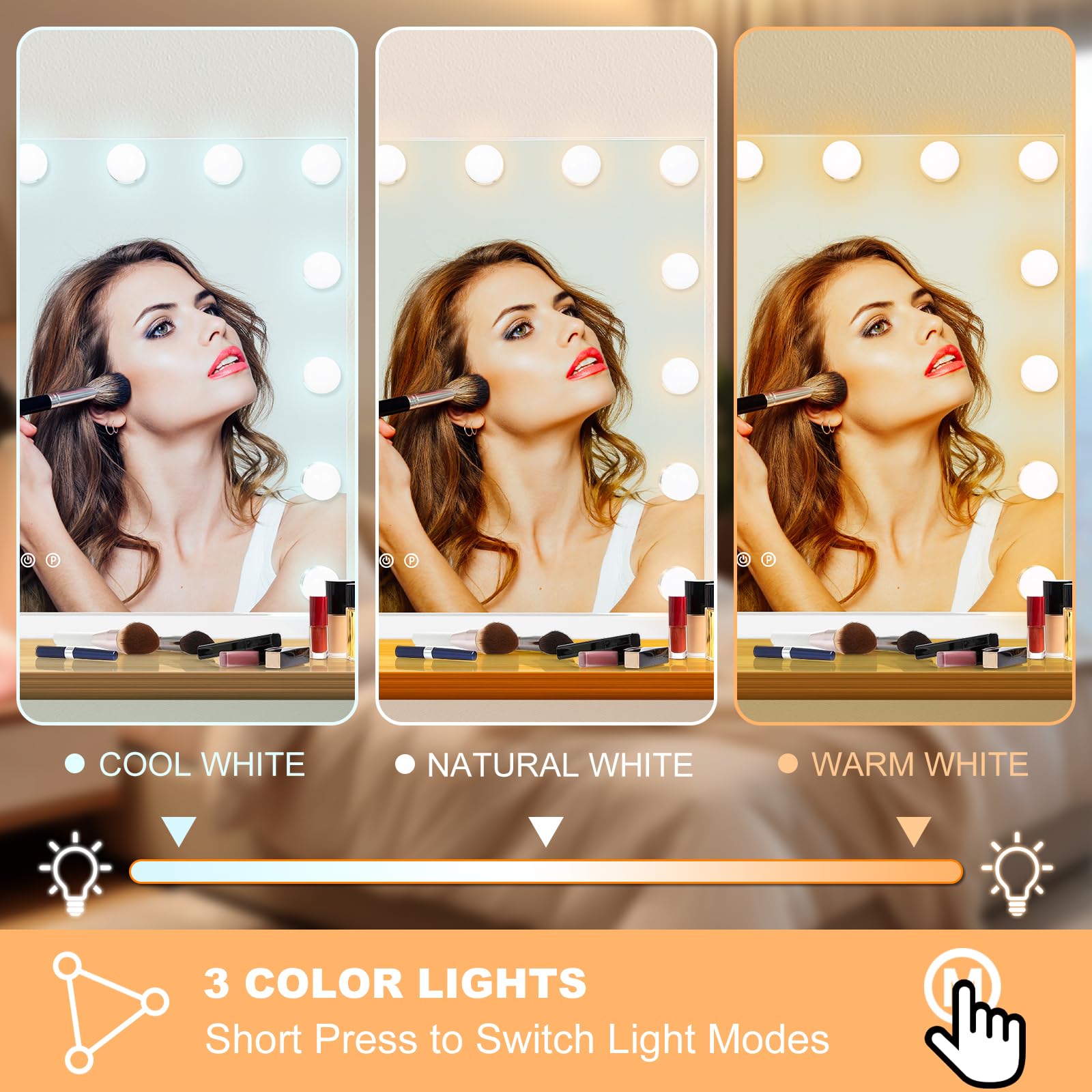 Loupe détachable 10x Moonee pour précision maquillage des yeux