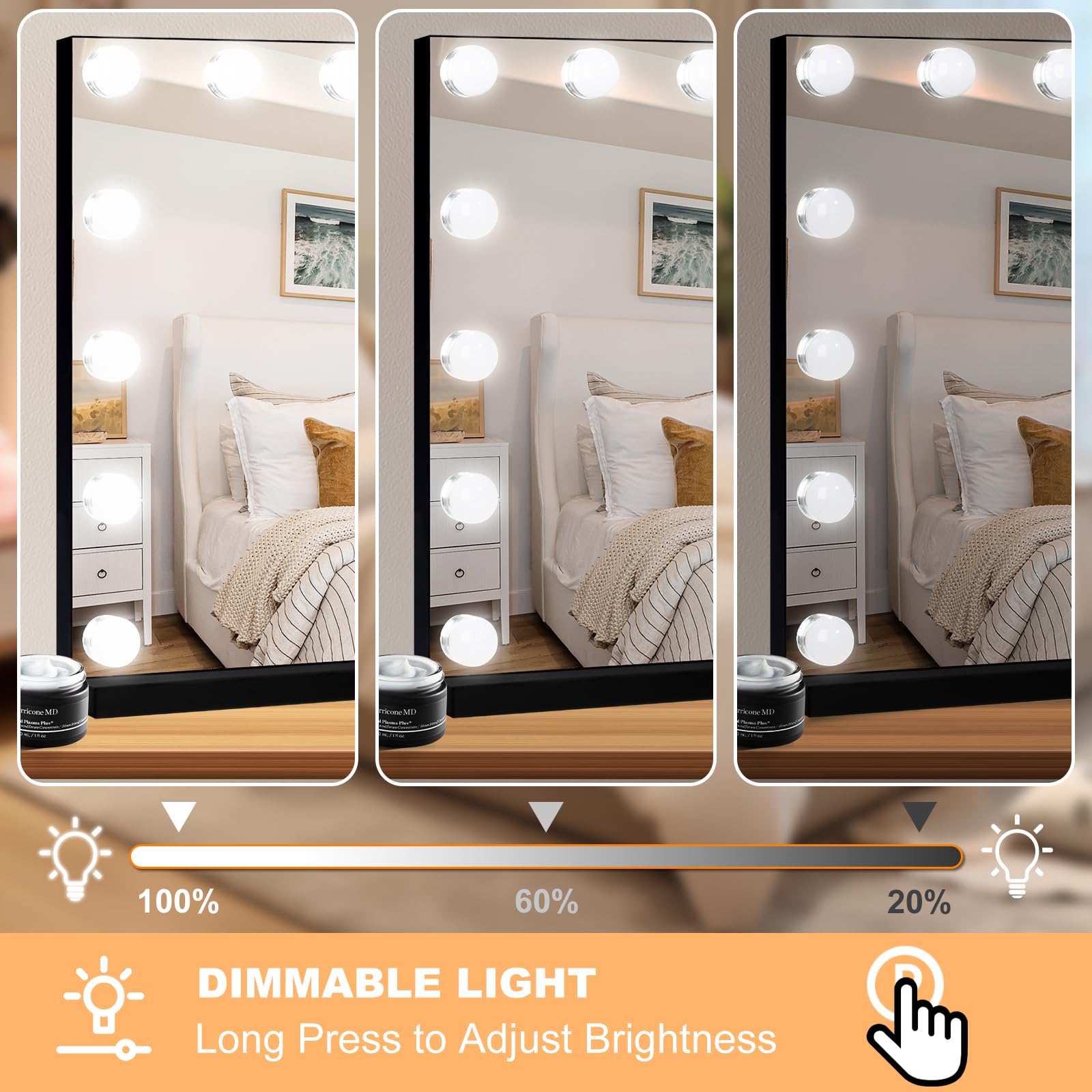 Miroir Moonee intègre un port USB pour charger votre appareil