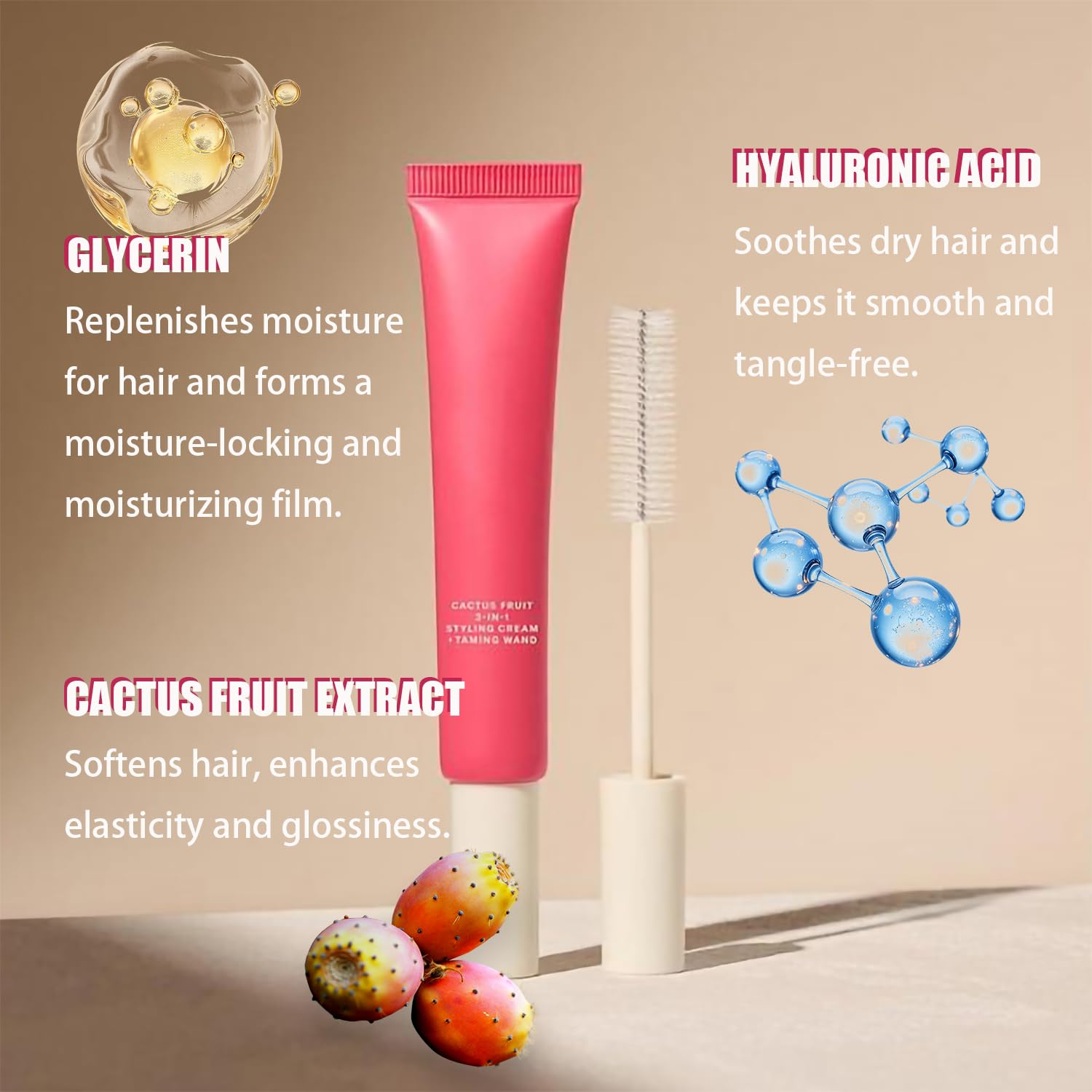 MOONGAZE Cactus Fruit, ingrédients naturels : extrait figue Barbarie et huiles nourrissantes.