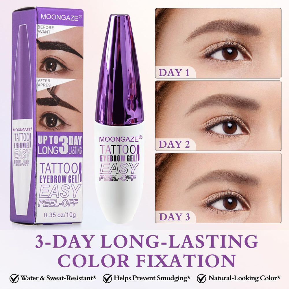 MOONGAZE Sourcils après application, contour net et précis pour vos sourcils.