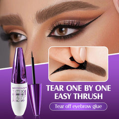 MOONGAZE Sourcils décollable sec, tenue longue durée sans retouches.