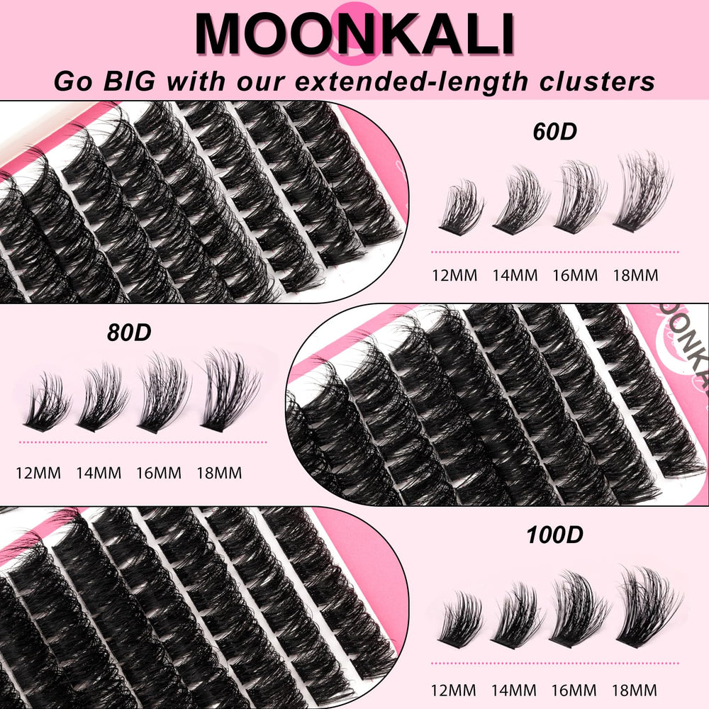 MOONKALI groupes-cils-80d, densité équilibrée pour un style glam