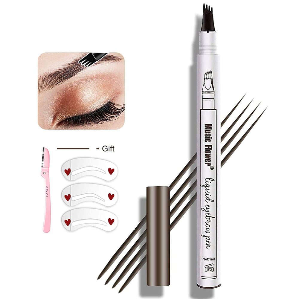 MoonKong crayon sourcils 4points, traits naturels, effet poils