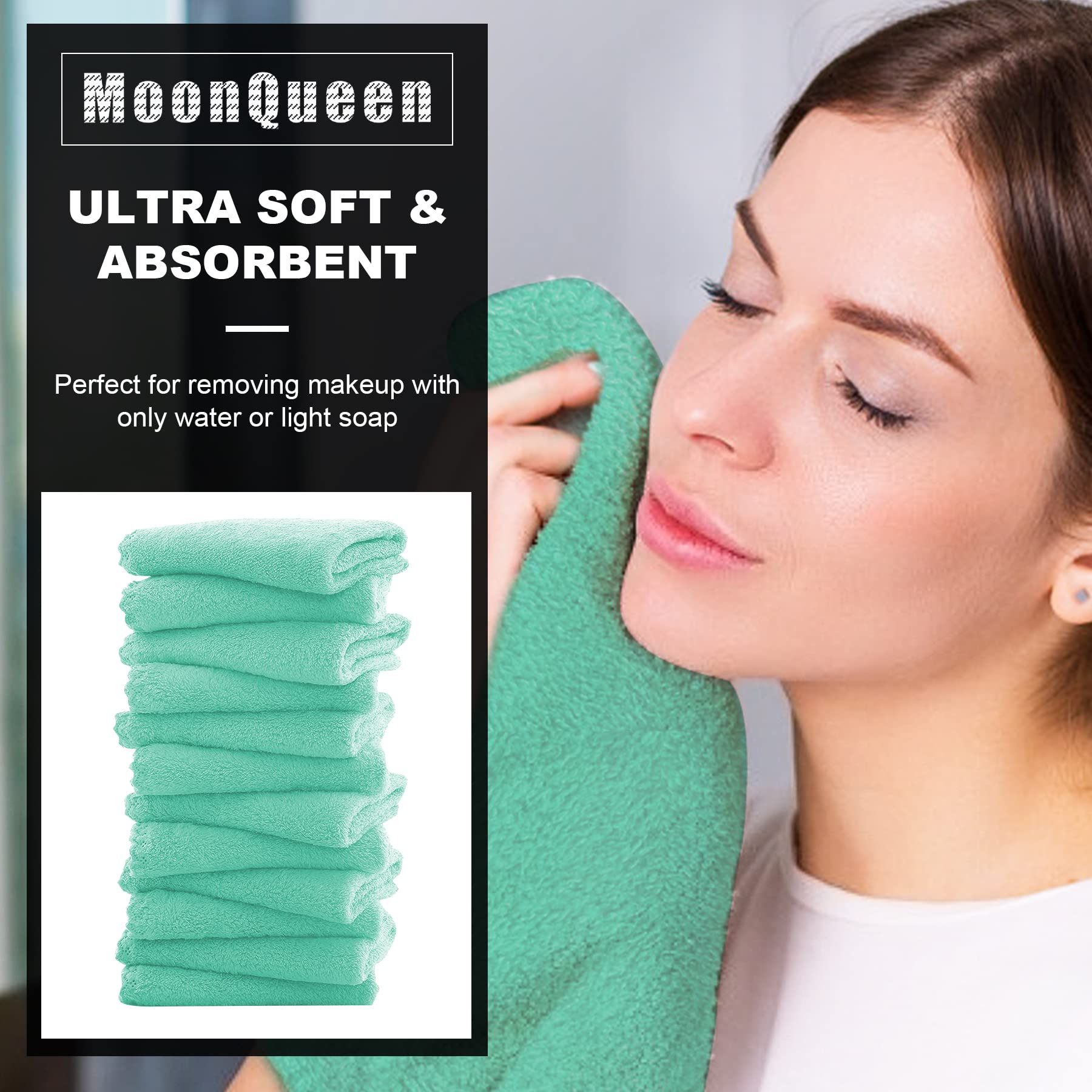 Lingette MOONQUEEN maquillage premium Aqua Vert démaquillage sans produits agressifs.